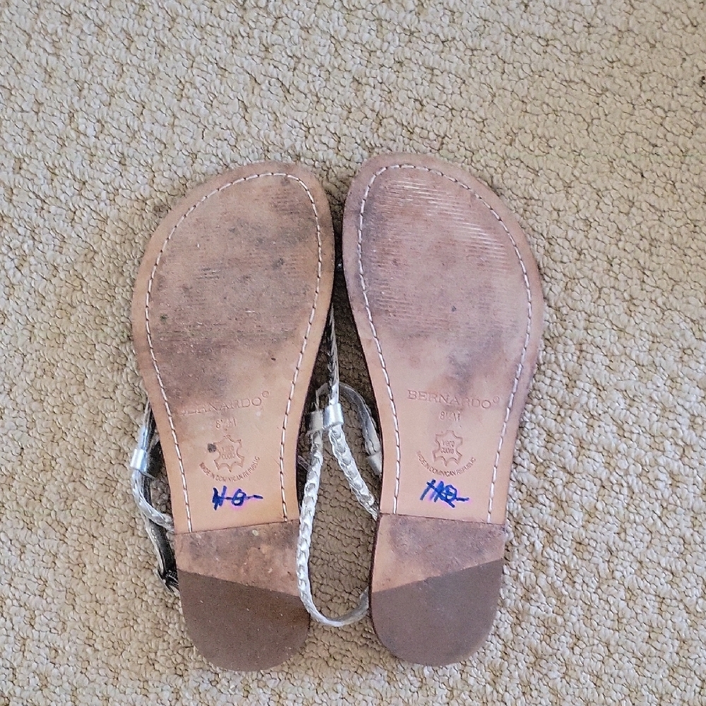 Bernardo Silver and Brown Sandals - Picture 4 of 5